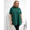 Dámska blúzka plus size tmavo-zelená RV-BZ-7923-1.34P (Farba Tmavo-zelená, Veľkosť ONE SIZE)