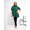 Dámska blúzka plus size tmavo-zelená RV-BZ-7923-1.34P (Farba Tmavo-zelená, Veľkosť ONE SIZE)