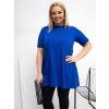 Dámska blúzka plus size kobaltovo-modrá RV-BZ-7923-1.34P (Farba Kobaltovo-modrá, Veľkosť ONE SIZE)