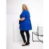 Dámska blúzka plus size kobaltovo-modrá RV-BZ-7923-1.34P (Farba Kobaltovo-modrá, Veľkosť ONE SIZE)