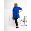 Dámska blúzka plus size kobaltovo-modrá RV-BZ-7923-1.34P (Farba Kobaltovo-modrá, Veľkosť ONE SIZE)