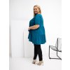 Dámska blúzka plus size morská RV-BZ-7923-1.34P (Farba Morská, Veľkosť ONE SIZE)