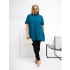 Dámska blúzka plus size morská RV-BZ-7923-1.34P (Farba Morská, Veľkosť ONE SIZE)