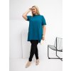 Dámska blúzka plus size morská RV-BZ-7923-1.34P (Farba Morská, Veľkosť ONE SIZE)