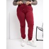 Dámske tepláky pre moletky kód RV-DR-6301.88 (Farba Bordová, Veľkosť 4XL)