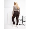 Dámske tepláky pre moletky kód RV-DR-6301.88 (Farba Tmavo-hnedá, Veľkosť 2XL)