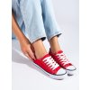 Červené dámske tenisky na nízkej podrážke Shelvt kod CCC -1- XL03R (Veľkosť 37.5)