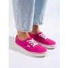 Ružové dámske tenisky na nízkej podrážke Shelvt kod CCC -1- A8865F (Veľkosť 37.5)