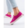 Ružové dámske tenisky na nízkej podrážke Shelvt kod CCC -1- A8865F (Veľkosť 37.5)