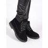 Čierne dámske členkové topánky trapery na nízkej podrážke Shelvt kod CCC -1- 37211B (Veľkosť 37.5)