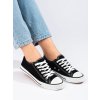 Čierne dámske tenisky na nízkej podrážke Shelvt kod CCC -1- LD8A07B (Veľkosť 37.5)