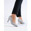 Sivé dámske lodičky na ihlovom podpätku Goodin kod CCC -1- GD-FL58M.G (Veľkosť 37.5)