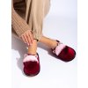 Červené dámske papuče na nízkej podrážke Shelvt kod CCC -1- XC-2R (Veľkosť 37.5)