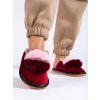 Červené dámske papuče na nízkej podrážke Shelvt kod CCC -1- XC-2R (Veľkosť 37.5)