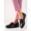 Čierne dámske poltopánky na nízkej podrážke Shelvt kod CCC -1- 210025B (Veľkosť 37.5)