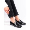 Čierne dámske poltopánky na nízkej podrážke Shelvt kod CCC -1- 210021B (Veľkosť 37.5)