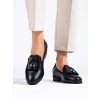 Čierne dámske poltopánky na nízkej podrážke W. potocki kod CCC -1- 22-12006B (Veľkosť 37.5)