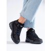 Čierne dámske trekingové topánky na nízkej podrážke Dk kod CCC -1- 2147B/BL (Veľkosť 37.5)