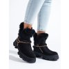 Čierne dámske členkové topánky na nízkej podrážke Shelvt kod CCC -1- A9702N-B (Veľkosť 37.5)