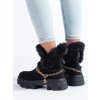 Čierne dámske členkové topánky na nízkej podrážke Shelvt kod CCC -1- A9702N-B (Veľkosť 37.5)