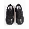 Čierne dámske tenisky na nízkej podrážke W. potocki kod CCC -1- 23-16022B (Veľkosť 37.5)
