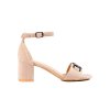 Béžové dámske sandále na hrubom podpätku W. potocki kod CCC -1- 23-20008BE (Veľkosť 37.5)