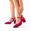 Ružové dámske lodičky na hrubom podpätku Sergio leone kod CCC -1- SK-446FU (Veľkosť 36)