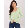 Dámska blúzka s dlhým rukávom svetlo-zelená WT-BZ-A1076.15 (Farba Svetlo-zelená, Veľkosť ONE SIZE)