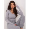Dámska blúzka s dlhým rukávom svetlo-sivá WT-BZ-A1090.83 (Farba Svetlo-sivá, Veľkosť ONE SIZE)