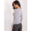Dámska blúzka s dlhým rukávom svetlo-sivá WT-BZ-A1134.13 (Farba Svetlo-sivá, Veľkosť ONE SIZE)