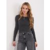 Dámska blúzka s dlhým rukávom grafitovo-sivá WT-BZ-A1138-1.67 (Farba Grafitovo-sivá, Veľkosť ONE SIZE)