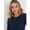 Dámska blúzka s dlhým rukávom granatovo-modrá WT-BZ-A1146.95 (Farba Granatovo-modrá, Veľkosť ONE SIZE)