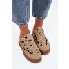 Dámske tenisky na platforme leopardí vzor béžove denissa / A200 BEIGE (Veľkosť 36)