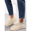Béžové dámske perforované tenisky na platforme so šnurovaním, kód produktu TA-209-42 Beige (Veľkosť 36)