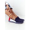Biele dámske módne tenisky NAJ.SK, kód produktu HH276008 NAVY/WHITE/RED (Veľkosť 36)