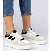 Biele dámske tenisky kód SL-215 - GM SL-215 WHITE BLACK (Veľkosť 36)
