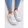 Biele dámske tenisky z ekokože na rovnej podrážke s hrubšou platformou NB752 BEIGE (Veľkosť 36)