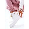 Biele dámske vysoké tenisky z eko kože s retiazkami, kód produktu V2001 WHT (Veľkosť 36)