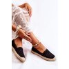 Čierne dámske slip-on espadrilky s perforáciami, textilné, kód produktu MY-33117 BLACK (Veľkosť 36)