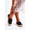 Čierne dámske slip-on espadrilky s perforáciami, textilné, kód produktu MY-33117 BLACK (Veľkosť 36)