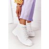 Dámske biele módne tenisky z PU materiálu, kód produktu NJSK 800-S WHITE (Veľkosť 36)