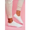 Ružové dámske nízke tenisky z ekologickej kože, kód obuvi NJSk LA70 PINK (Veľkosť 36)