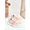 Ružové detské tenisky, kód produktu NJSK 899-B PINK (Veľkosť 19)
