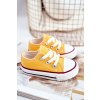 Žlté detské tenisky z textilného materiálu, kód produktu NJSK 860 YELLOW (Veľkosť 18)