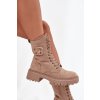 Dámské workery boty s ozdobným prvkem zateplené béžové Kalindra (Veľkosť 36)