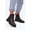 Kožené vyhřívané dámské kotníkové boty D&A MK52-026 Černé (Veľkosť 36)