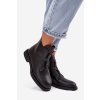 Kožené vyhřívané dámské kotníkové boty D&A MK52-026 Černé (Veľkosť 36)