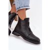 Kožené vyhřívané dámské kotníkové boty D&A MK52-026 Černé (Veľkosť 36)