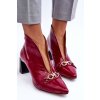Kožené botky na sloupku Maciejka 05262-15 Fuchsia (Veľkosť 38)