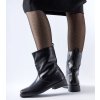 Čierne dámske členkové topánky, kód 8338 BLACK (Veľkosť 36)